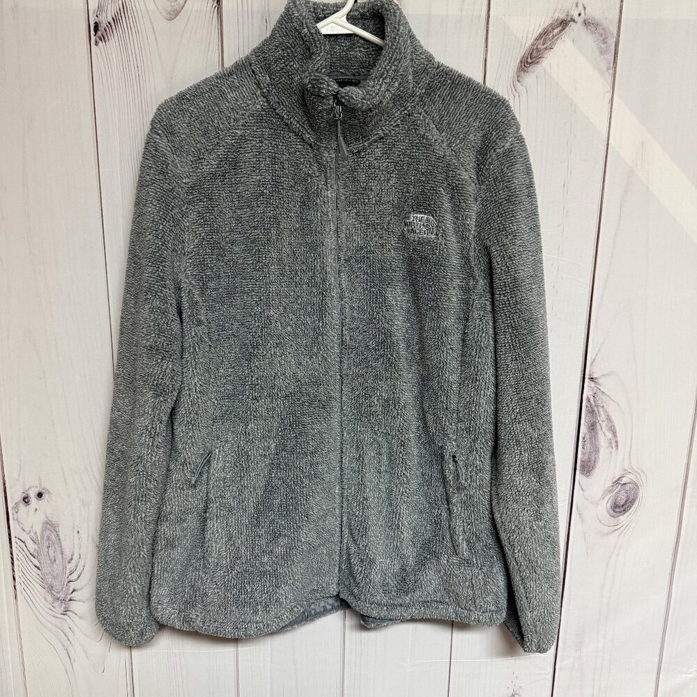 The North Face Osito Gray Fleece Jacket Women’s XL Soft Plush EUC‎